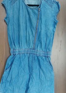 Blue Jeans Dangri For Girls