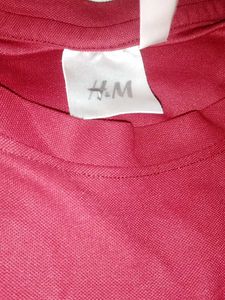 H&amp;M Maroon Long Sleeve T-Shirt