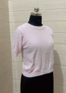 MANGO FUR-EFFECT KNITTED SWEATER