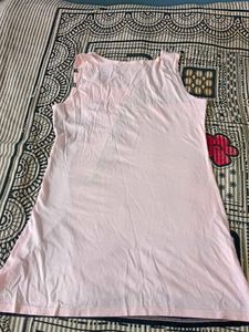 Black Pink Long Top In Size M