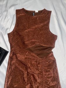 H&amp;M Brown Shimmer Dress