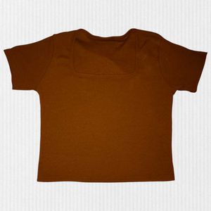 Brown Crop Top