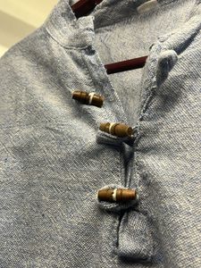 Stylish Blue Henley Shirt