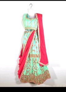 Green Gotta Patti Lehanga Choli