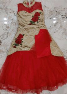 Red &amp; Gold Party Dress