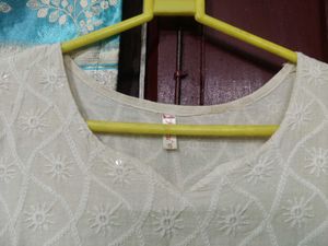 White Chikankari Embroidered Kurta Set