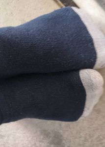 Worn Navy Socks