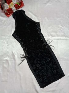 🖤Black Knee Length Cheongsam 🖤