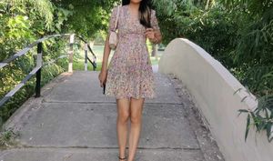 Floral Print Mini Dress