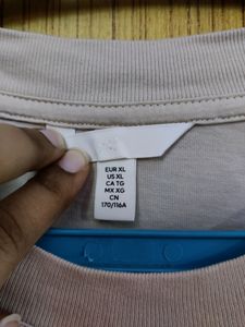 H&amp;m Beige Color A-line Dress (XL)