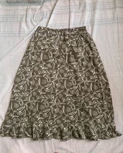 Floral Print Midi Skirt