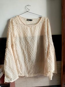 Beautiful Ruffle Sleeves Top.