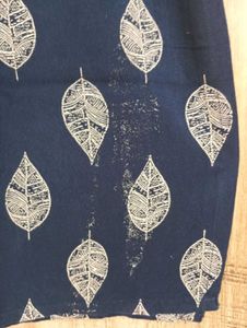AVAASA LEAF PRINT BLUE KURTA