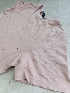 Speckled Round-Neck T-shirt For Women
