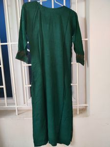 Green With Golden Kurti XS/S