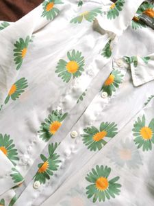 Zara Woman Daisy Print Shirt