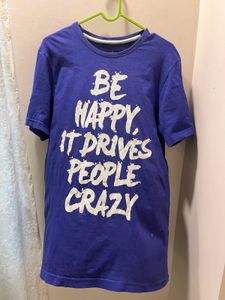 Blue Graphic Print Tee
