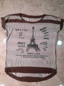 T Shirt With Short Sleeve. Free Size