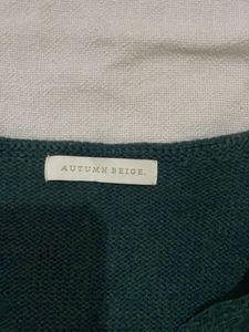 Green Cropped Cardigan