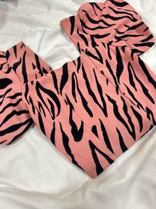 Pink & Black Animal Print Dress