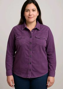 Purple Button-Down Shirt - XL