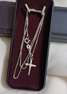 Original Silver Cross Necklace 20 Inch