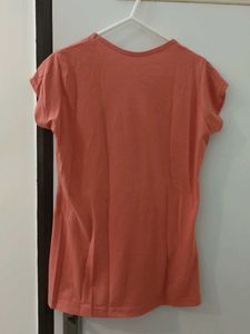 Peach Printed T-shirt