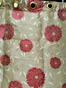 Floral &amp; Solid Curtain Panel Imported