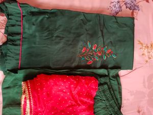 Emerald Green Embroidered Salwar Kameez