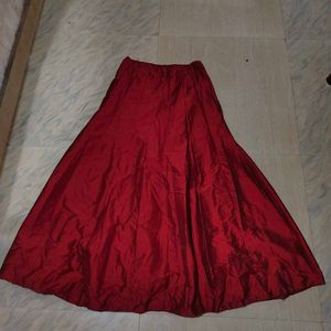Elegant Maroon Flared Skirt