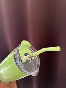 New Green &amp; White Steel Sipper