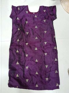 Purple Embellished Tunic Top