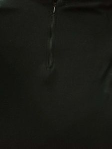 Black Zip-Up Polo Top