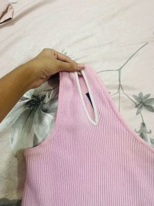 Pink One Shoulder Top