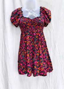 8210. Floral Print Mini Dress