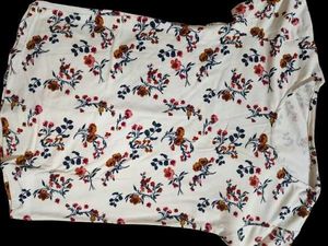 Floral Print White Tshirt
