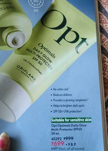 Oriflame Optimals Daily Glow MultiProtector SPF 50