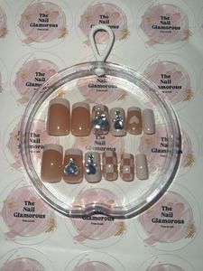 Peach Presson Nails