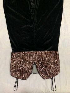 Sequin Top Velvet Jumpsuit
