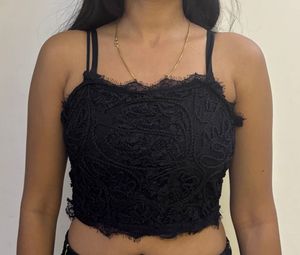 Black Lace Cami Top