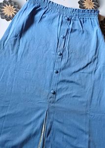 Blue Denim Korean Skirt