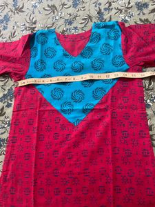 Vintage Rose &amp; Blue Print Tunic