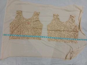 Wedding Sequin Saree + peticoat + unstitched Blous