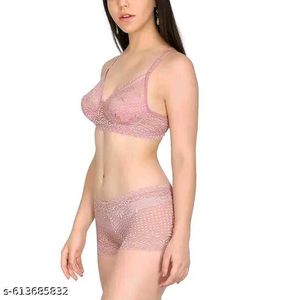 Pink Lace Bra &amp; Panty Set