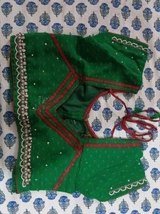 Green Readymade Saree Blouse