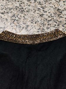Embroidered Black Kurta
