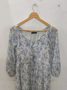 Floral Chiffon Maxi Dress