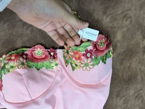 Pink Embroidered Dress