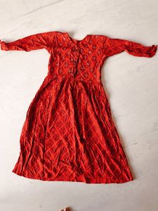 2 Kurty Red &amp;black Cotton