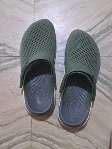 Olive Green Crocs LiteRide Clogs